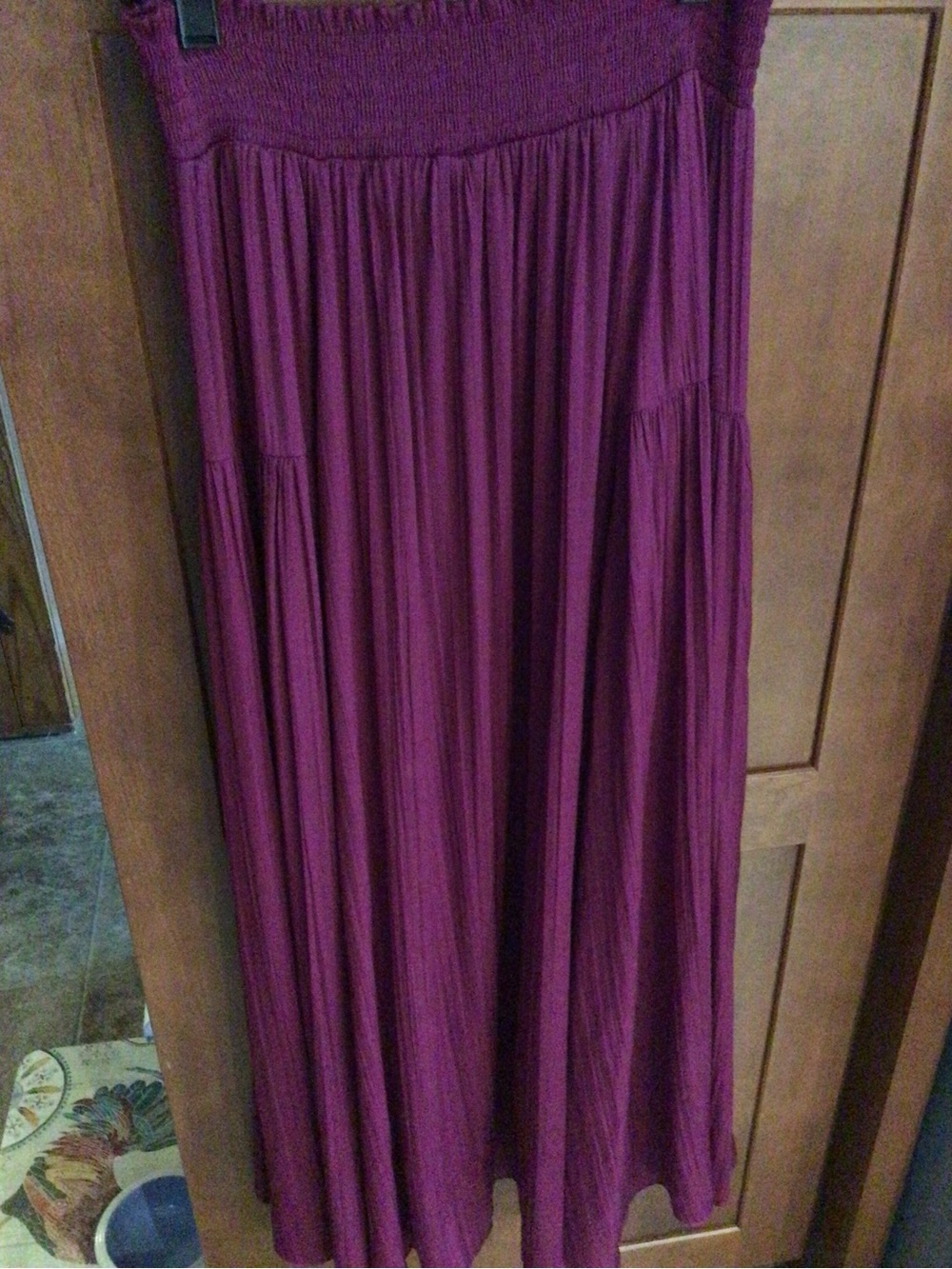 Worthington Silky Flowy Festival Asymmetrical Maxi Skirt L - Picture 4 of 4